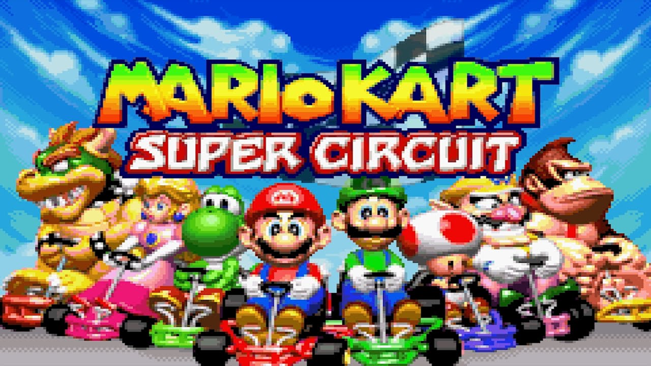 Mario Kart: Super Circuit title screen (2001)